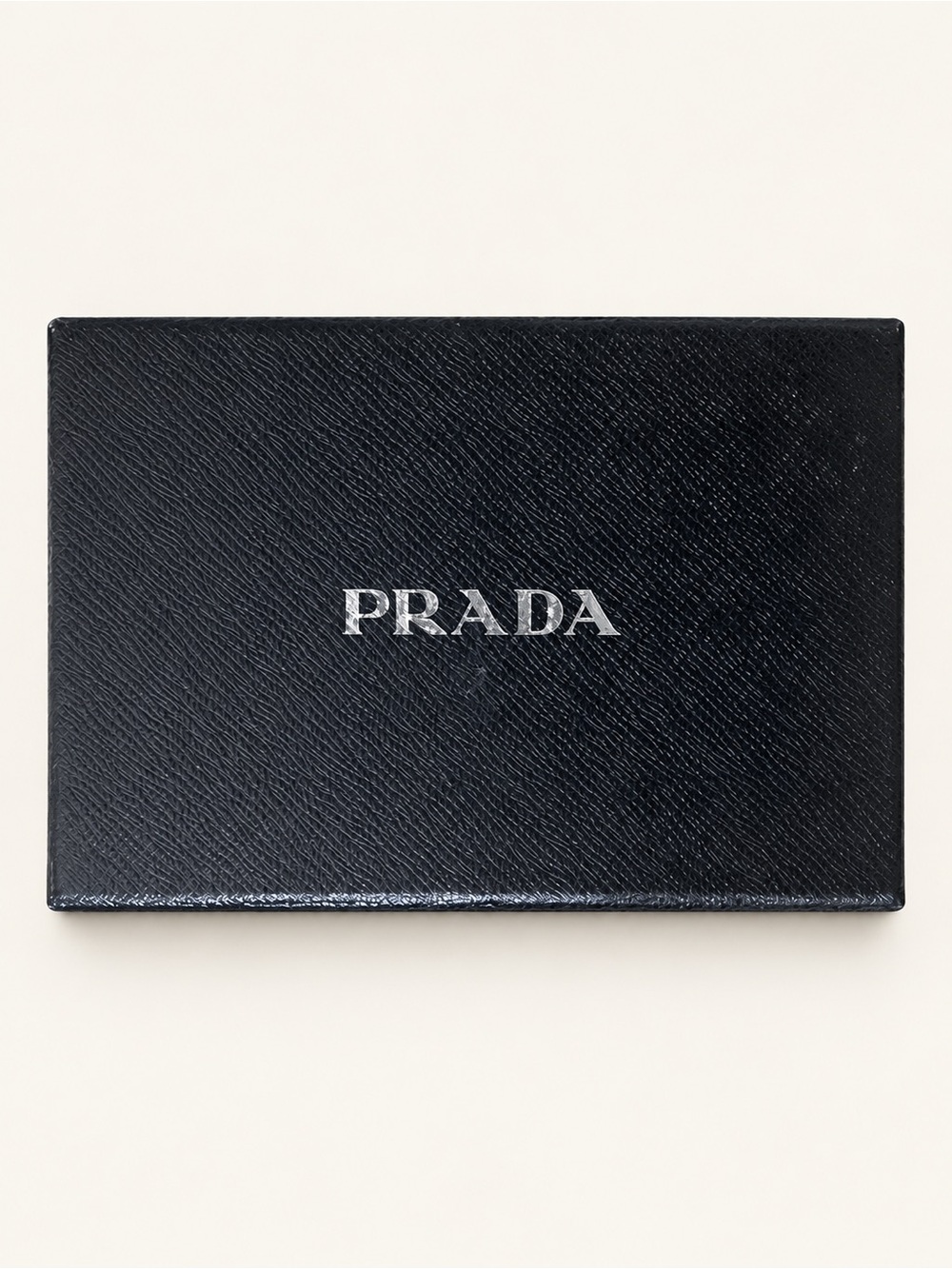 Prada Black Textured Presentation Gift Box With Tissue Paper